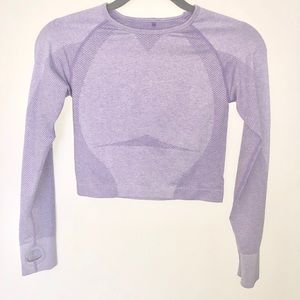 Lavender Long Sleeve Crop top